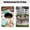 36 Inch Steel Fire Pit Ring Outdoor Use Large Fire Ring for Backyard Camping or Park Barbecue